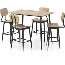Cairo Industrial Metal 5-Piece Counter Height Dining Table Set By Furniture Of America