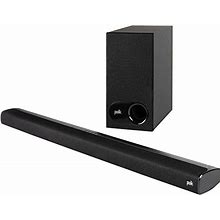 Polk Audio Signa S2 Low Profile TV Sound Bar, Works With 4K & HD Tvs, Wireless Subwoofer, Includes HDMI & Optical Cables, Bluetooth Enabled, Black
