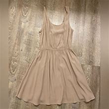 Forever 21 Dresses | Forever 21 Small Beige / Cream / Tan Mini Dress With Ribbon Back Tie / Open Back | Color: Cream/Tan | Size: S