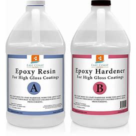 Epoxy Resin 1 Gallon Kit | 1:1 Resin And Hardener For High Gloss Coatings | For Bars, Table Tops, Flooring, Art, Bonding, Filling, Casting | Safe