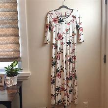 Roolee Dresses | Floral Maxi Dress | Color: Green/White | Size: 6