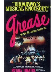 Image result for Grease Broadway Musical Poster