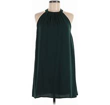 One Clothing Casual Dress - Shift Crew Neck Sleeveless: Green Print Dresses - Women's Size Medium