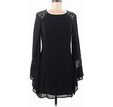 Express Casual Dress Crew Neck Long Sleeve: Black Dresses - Women's Size 8