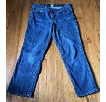St Johns Bay Womens Boot Cut Light Wash Blue Denim Jeans Size 10 (Euc)