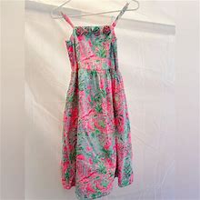 Lilly Pulitzer Dresses | Like New Lilly Pulitzer Girls Dress | Color: Green/Pink | Size: 12G