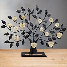 Personalized Birthstone Family Tree Sculpture - Gold
