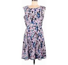 J.Crew Casual Dress - A-Line Scoop Neck Sleeveless: Purple Dresses - Women's Size 8
