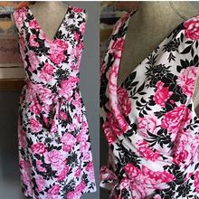 Jones New York Dresses | Jones New York Floral Dress | Color: Black/Pink | Size: 10