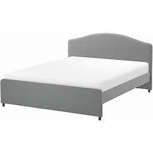 IKEA - HAUGA Upholstered Bed Frame, Vissle Gray, Queen