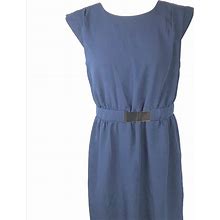 Zara Dresses | Zara Basic Lightweight Navy Blue Sheath Dress | Color: Blue | Size: L
