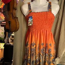 Zrucci Dresses | Spaghetti Strap Summer Dress | Color: Orange | Size: Various