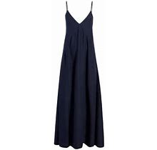 Another Tomorrow Women's Seamed Slip Dress - Navy - Size 10