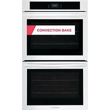 Frigidaire 30-In Double Electric Wall Oven Single-Fan Self-Cleaning (White) | FCWD3027AW