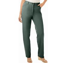 Plus Size Women's Perfect Cotton Back Elastic Jean By Woman Within In Pine (Size 40 W)