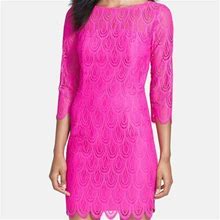 Lilly Pulitzer Dresses | Lilly Pulitzer Hera Pink Lace Sheath Dress | Color: Pink | Size: 6