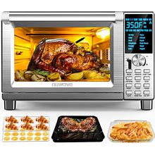 Nuwave Bravo Air Fryer Toaster Smart Oven, 12-In-1 Countertop Convection, 30-QT XL Capacity, 50°-500°F Temperature Controls, Top And Bottom Heater