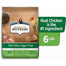 Nutrish Rachael Ray Natural Dry Dog Food Real Chicken & Veggies Recipe 6 Lb