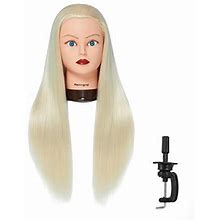 26"-28" Mannequin Head Hair Styling Training Head Manikin Cosmetology Blonde-