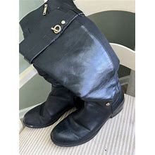 Tommy Hilfiger Black Riding Boots Leather Us8