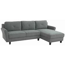 Harrington Roll-Arm Upholstered Sectional | Gray | Not Applicable | Sofas + Loveseats Sectionals | Upholstered|Quick Ship