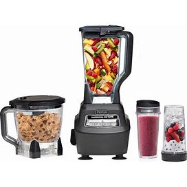 Ninja BL770 Mega Kitchen System, 1500W, 4 Functions For Smoothies, Processing, Dough, Drinks & More, With 72-Oz. Blender Pitcher, 64-Oz. Processor