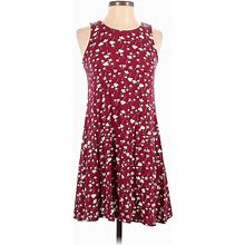 Old Navy Casual Dress: Burgundy Hearts Dresses - Women's Size X-Small Petite
