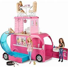 Barbie Pop-Up Camper Transforms Into 3-Story Play Set With Pool!