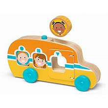 Melissa & Doug GO Tots Roll & Ride Bus Toy ,Multi