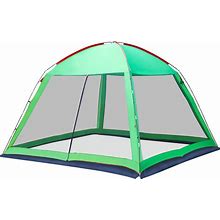 CAMPMORE Screen House Tent 12 X 12 ft Mesh Net Wall Camping Canopy Tent Sun Shelter Gazebos For Patios Outdoor Activities -Green