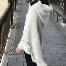 Baqcunre Autumn/Winter Long Sleeve Crew Neck Solid Color Pullover Knitted Shawl Cape Women Clothing Womens Tops T Shirts For Women Shirts For Women Wh