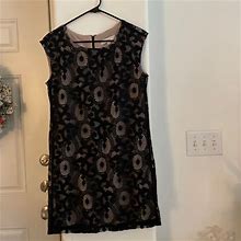 Loft Dresses | Ann Taylor Loft Black Lace Shift Dress Size 4P | Color: Black | Size: 4P