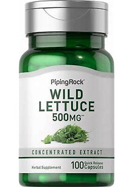 Wild Lettuce Extract | 500Mg | 100 Capsules | Non-Gmo | By Piping Rock