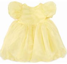 Bardot Baby Girls Newborn-18 Months Juliet Puffed-Sleeve Organza Dress, , Sunshine0/3 Months