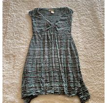 Dkny Dresses | Dkny Petite Striped Dress (Medium) | Color: Black/Green/White | Size: M
