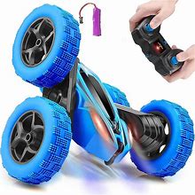Lanxri Remote Control Car, Rc Cars 2.4Ghz Stunt Rc Car, 4Wd Double Sided 360 Rotating Rc Trucks With Headlights, Off Road Rc Crawler Toy Cars For K...