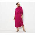 Susan Graver Dresses | Susan Graver Women's Petite Dress 1Xp Weekend Jersey Knit Maxi Purple A470214 | Color: Purple | Size: 1Xp