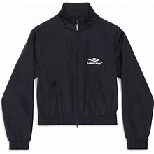 Balenciaga 3B Sports Icon Fitted Tracksuit Jacket - Black - Men's - 36 - Cotton & Polyamide