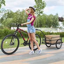 Bike Cargo Trailer Bicycle Wagon Trailer Storage Cart W/ Universal Hitch 180 LBS