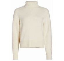 Frame Women's Cashmere Turtleneck Sweater - Cream - Size Small