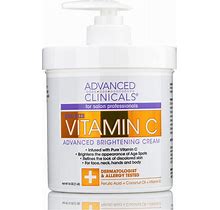 Advanced Clinicals Vitamin C Advanced Brightening Cream - Spa Size 16 OZ/1 LB