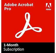 Adobe Acrobat Professional DC | Create, Edit And Sign PDF Documents | 1-Month Subscription With Auto-Renewal, PC/Mac