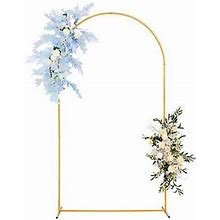 7.2ft Wedding Arch Backdrop Stand Square Gold Metal For Ceremony