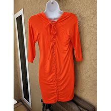 Venus Orange Tie In Back Top/Dress - L