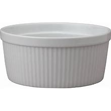 HIC Kitchen Souffle, Fine White Porcelain, 48-Ounce, 1.5-Quart