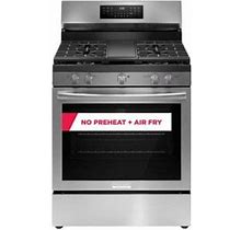 FRIGIDAIRE GALLERY 30 in. 5 Burner Freestanding Gas Range In Stainless Steel With True Convection And Air Fry, Smudge-Proof Stainless Steel
