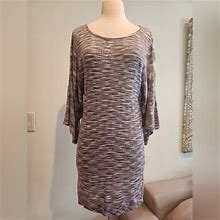 Topshop Dresses | Topshop Lightweight Knit Mini Dress In Us Size 6 | Color: Purple/White | Size: 6