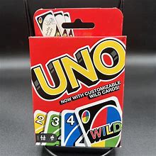 Mattel Games UNO: Classic Card Game Now With Customizable Wild Cards! Sealed New