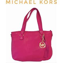 Michael Kors Bags | Nwt Michael Kors Hot Pink Leather Bennet Tote Purse Shoulder Bag Crossbody | Color: Pink | Size: Os