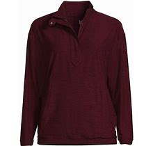 Lands' End Women's Red Plus Long Sleeve Performance Zip Front Popover - - - 1X